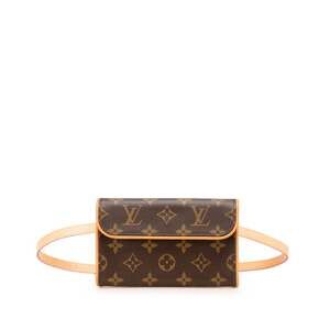 LOUIS VUITTON Authentic Brown Monogram Leather Fanny Pack